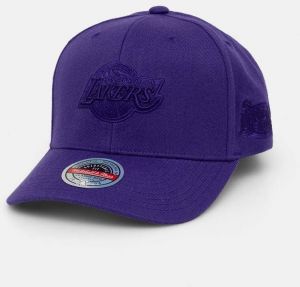 Šiltovka s prímesou vlny Mitchell&Ness Los Angeles Lakers fialová farba, s nášivkou, HHSSINTL1435-LALPURP