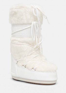 Snehule Moon Boot MB ICON FAUX FUR biela farba, 80D1408900 A002