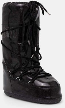 Snehule Moon Boot MB ICON GLITTER čierna farba, 80D1402850 N001