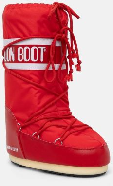 Snehule Moon Boot MB ICON NYLON červená farba, 80D1400440 D001