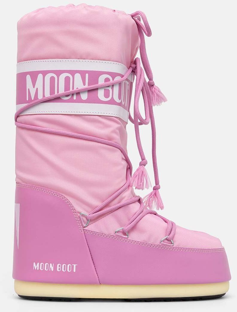 Snehule Moon Boot MB ICON NYLON ružová farba, 80D1400440 J001