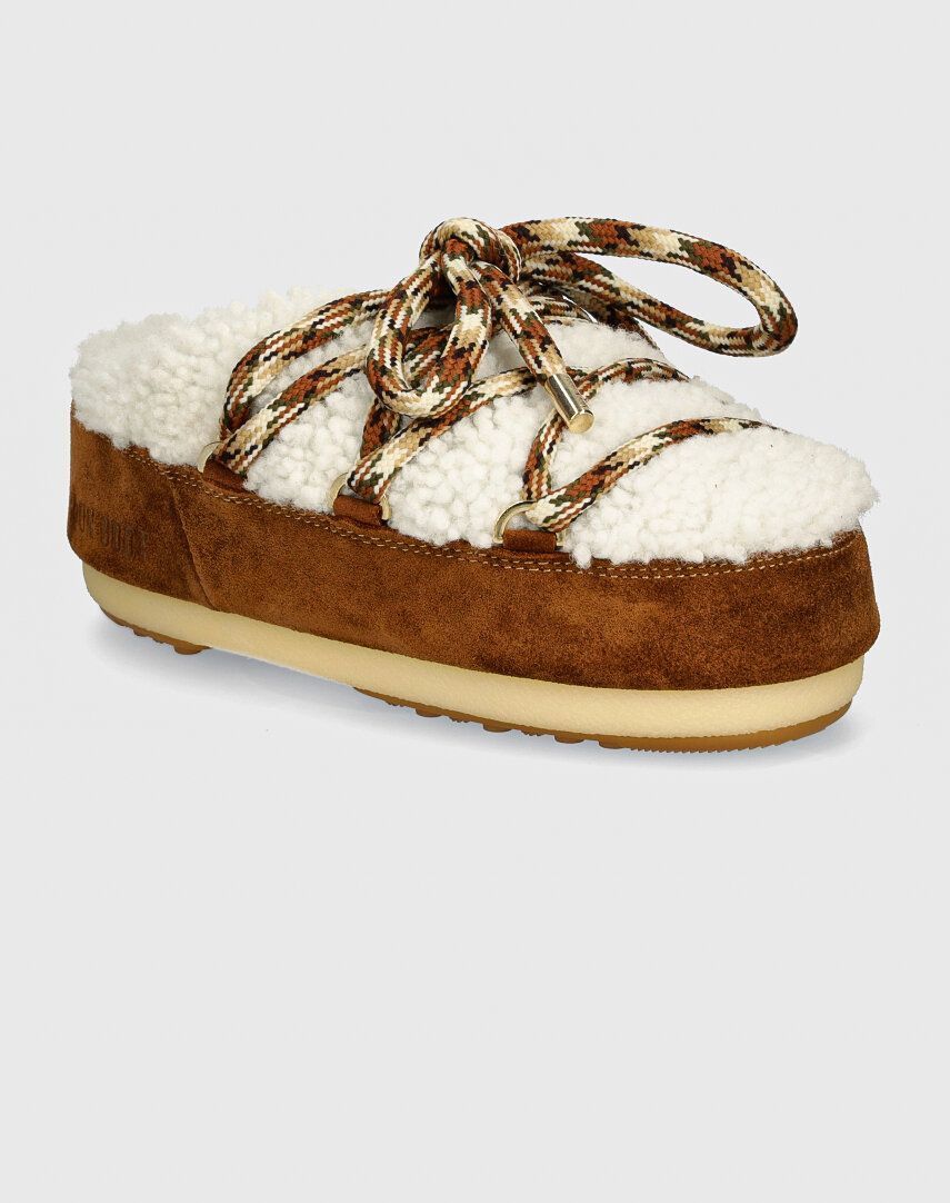 Papuče Moon Boot MB MULE SHEARLING hnedá farba, 80D1460240 MA03