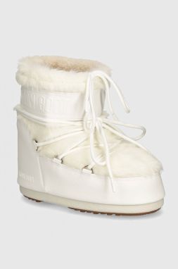 Snehule Moon Boot MB ICON LOW FAUX FUR biela farba, 80D1409390 A002