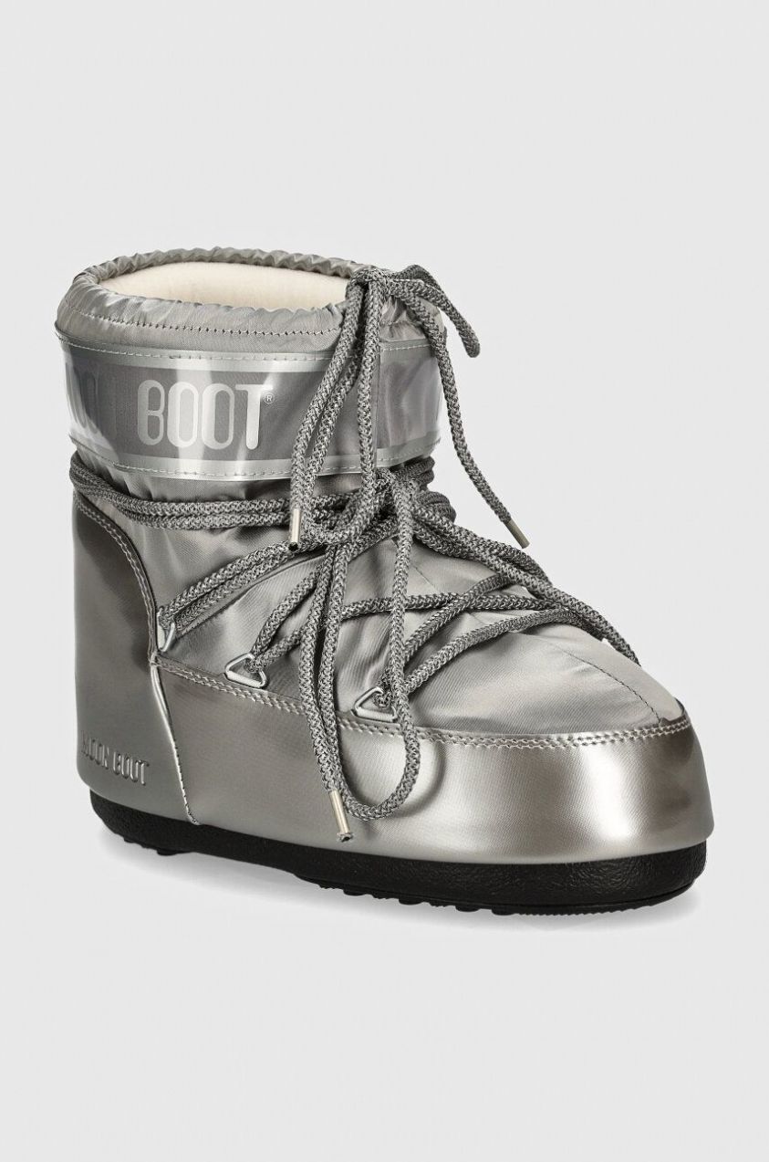 Snehule Moon Boot MB ICON LOW GLANCE strieborná farba, 80D1409350 H001