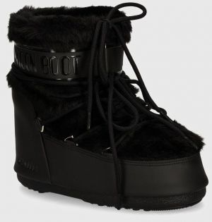 Snehule Moon Boot MB ICON LOW FAUX FUR čierna farba, 80D1409390 N001