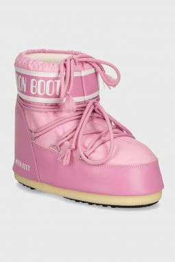 Snehule Moon Boot MB ICON LOW NYLON ružová farba, 80D1409340 J001