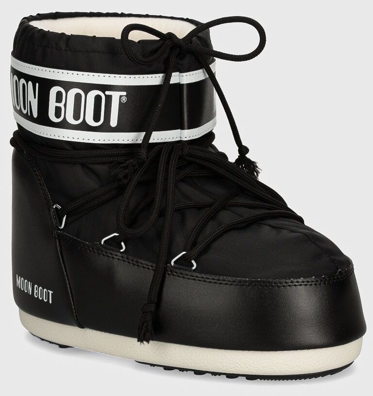 Snehule Moon Boot MB ICON LOW NYLON čierna farba, 80D1409340 N001