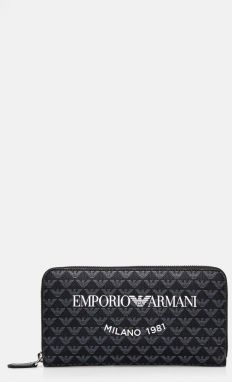 Peňaženka Emporio Armani dámska, čierna farba, Y3H168 YWS0E