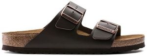 Kožené šľapky Birkenstock Arizona dámske, hnedá farba, 51103
