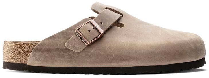 Nubukové šľapky Birkenstock Boston SFB béžová farba, 1019484