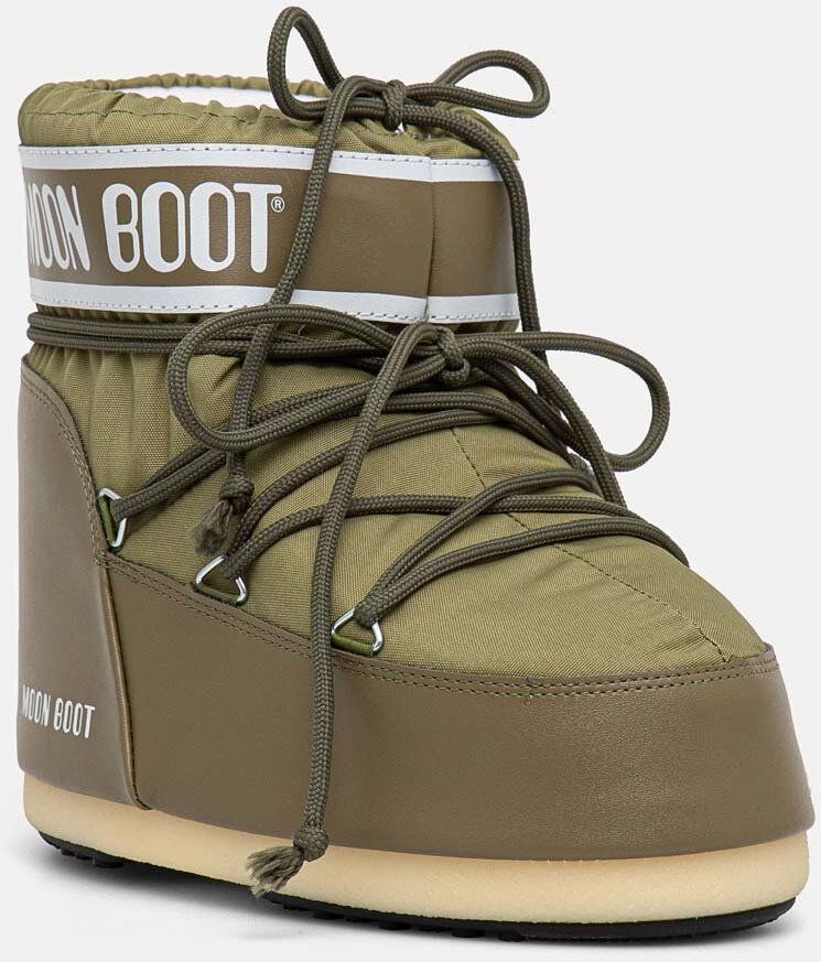 Snehule Moon Boot MB ICON LOW NYLON zelená farba, 80D1409340 M006