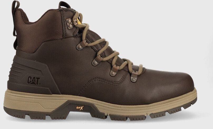 Členkové topánky Caterpillar Leverage Hiker Wp pánske, hnedá farba, P725147