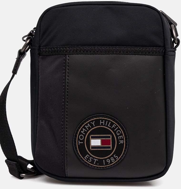Malá taška Tommy Hilfiger čierna farba, AM0AM12691