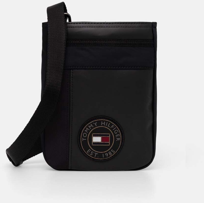 Malá taška Tommy Hilfiger čierna farba, AM0AM12717