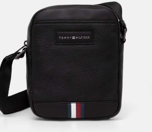 Malá taška Tommy Hilfiger čierna farba, AM0AM12711