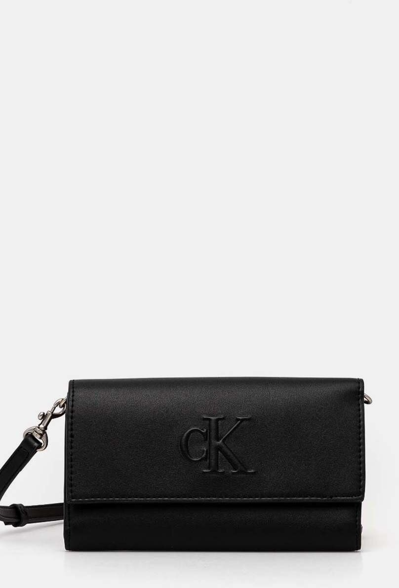 Peňaženka Calvin Klein Jeans dámska, čierna farba, K60K612742