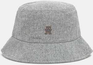 Klobúk s prímesou vlny Tommy Hilfiger šedá farba, AW0AW17123