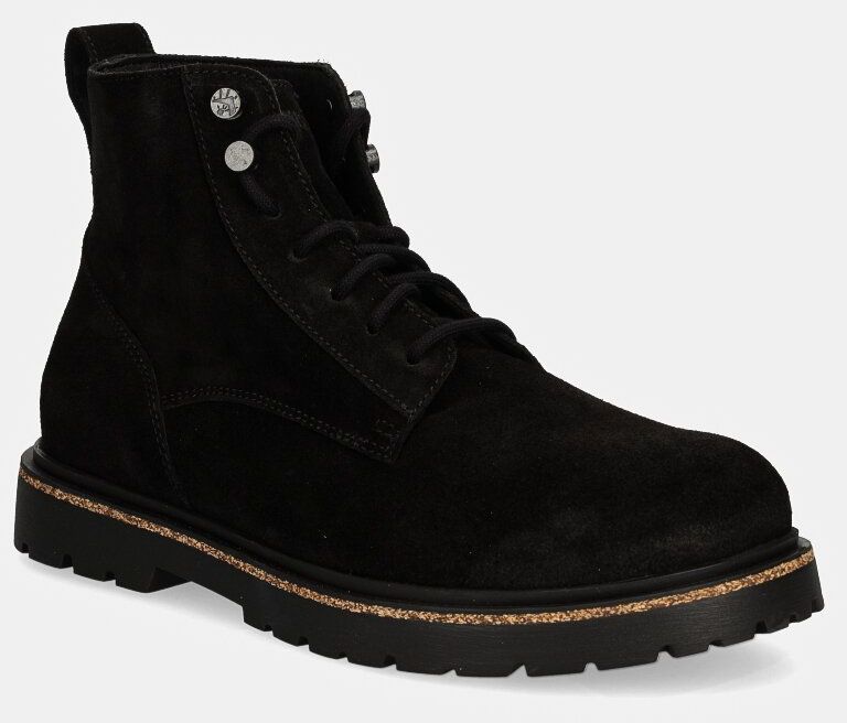 Členkové topánky Birkenstock Highwood Lace Mid pánske, čierna farba, 1028911