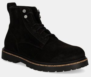 Členkové topánky Birkenstock Highwood Lace Mid pánske, čierna farba, 1028911