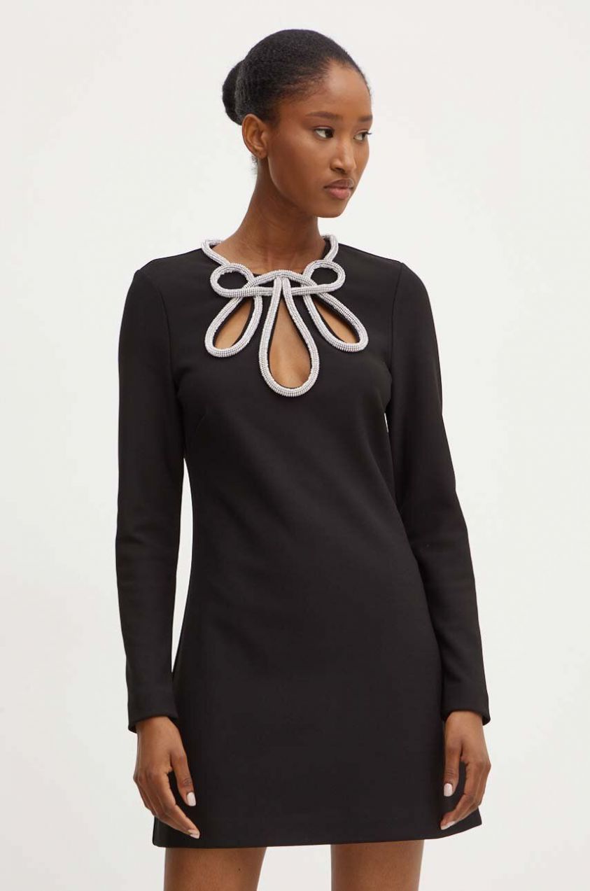 Šaty Marciano Guess GABRIELLA čierna farba, mini, áčkový strih, 4YGK39 6869Z