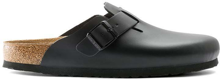 Kožené šľapky Birkenstock Boston dámske, čierna farba, 60193