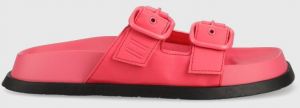 Šľapky Tommy Jeans FANCY SANDAL dámske, ružová farba, EN0EN02136
