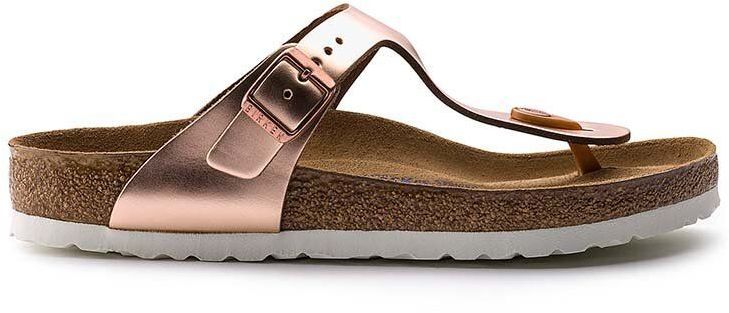 Kožené žabky Birkenstock Gizeh dámske, ružová farba, na plochom podpätku, 1005049