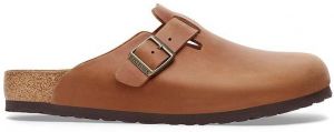 Kožené šľapky Birkenstock Boston dámske, hnedá farba, 1028310