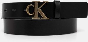 Kožený opasok Calvin Klein Jeans dámsky, čierna farba, K60K612289