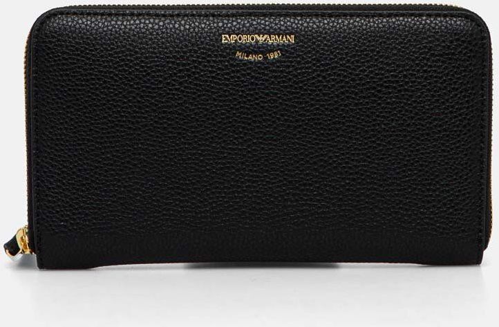 Peňaženka Emporio Armani dámska, čierna farba, EW000366 AF11953