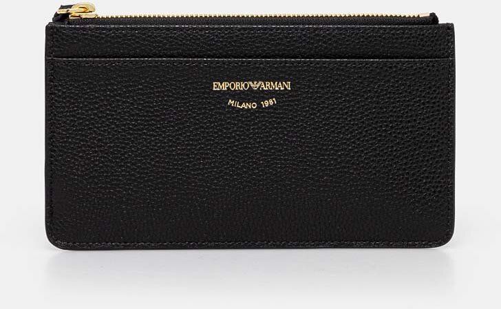 Peňaženka Emporio Armani dámska, čierna farba, EW000547 AF11953