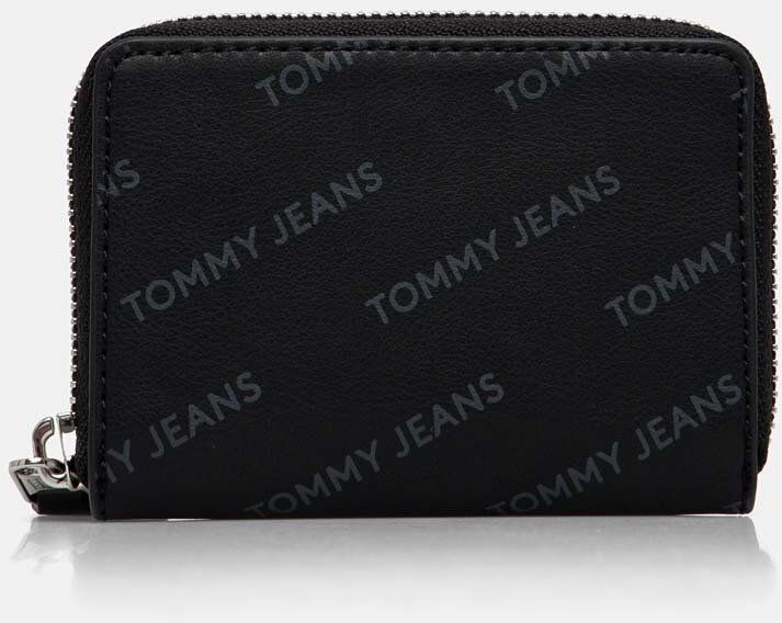 Peňaženka Tommy Jeans dámska, čierna farba, AW0AW16490