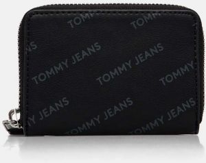Peňaženka Tommy Jeans dámska, čierna farba, AW0AW16490