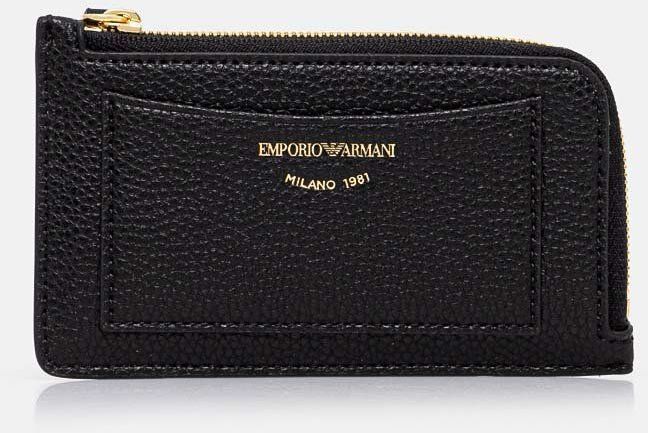 Peňaženka Emporio Armani dámska, čierna farba, EW000367 AF11953