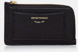 Peňaženka Emporio Armani dámska, čierna farba, EW000367 AF11953