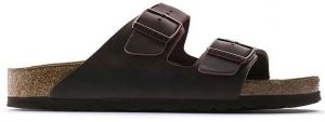 Kožené šľapky Birkenstock Arizona dámske, hnedá farba, 452763