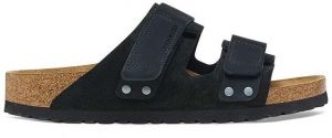 Semišové šľapky Birkenstock Uji pánske, čierna farba, 1024810