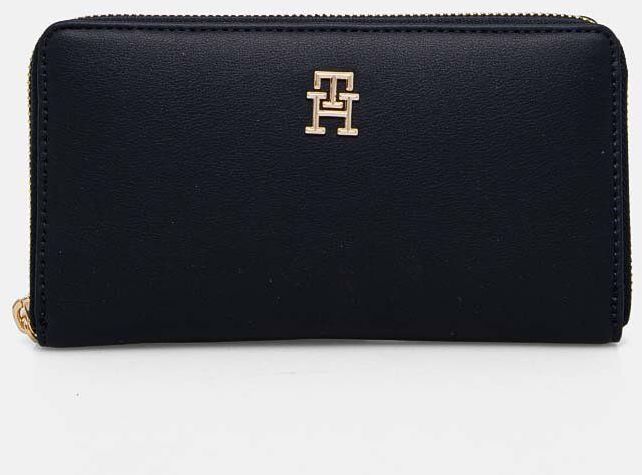 Peňaženka Tommy Hilfiger dámska, tmavomodrá farba, AW0AW16581