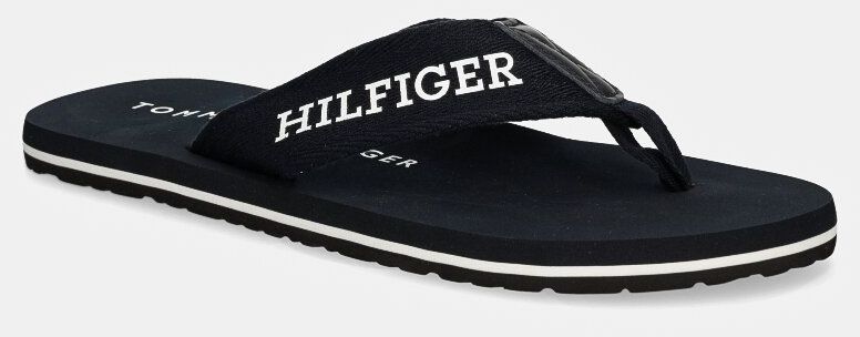 Šľapky Tommy Hilfiger HILFIGER MONOTYPE BEACH SANDAL pánske, tmavomodrá farba, FM0FM05237