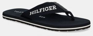 Šľapky Tommy Hilfiger HILFIGER MONOTYPE BEACH SANDAL pánske, tmavomodrá farba, FM0FM05237