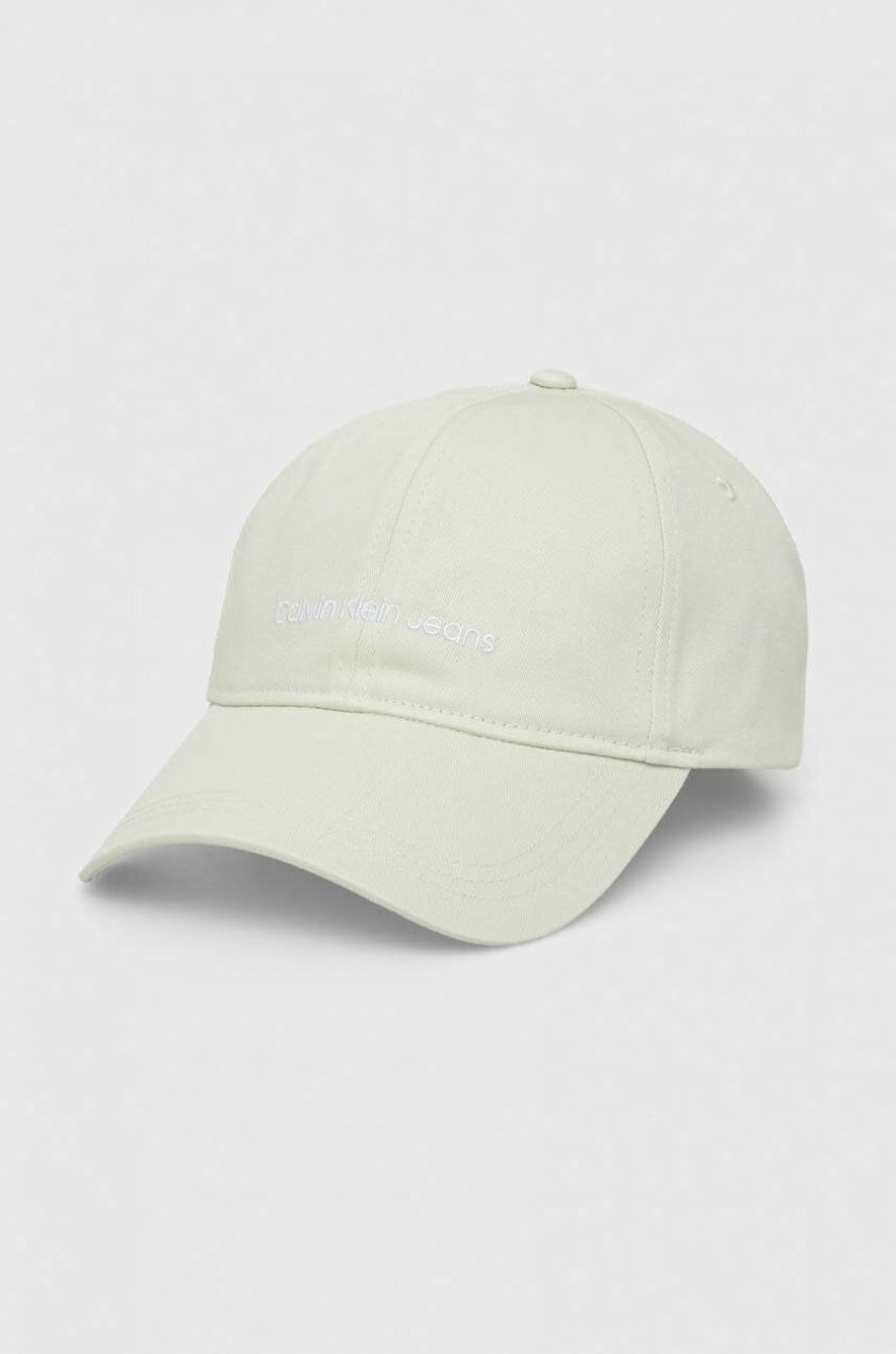 Bavlnená šiltovka Calvin Klein Jeans tyrkysová farba,s nášivkou,K60K608849