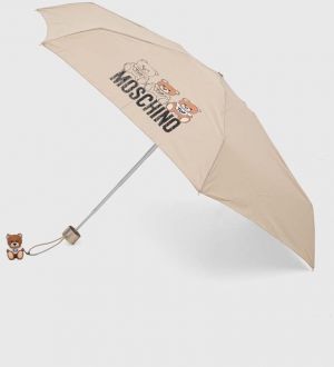 Dáždnik Moschino béžová farba, 8061 SUPERMINIA