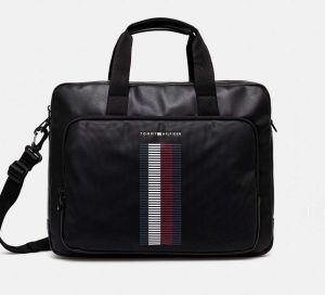 Taška Tommy Hilfiger čierna farba, AM0AM12974