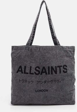 Bavlnená taška AllSaints čierna farba, M170XB