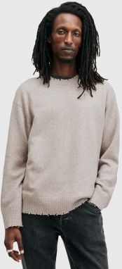 Vlnený sveter AllSaints LUKA CREW béžová farba, M093KB