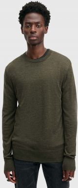 Vlnený sveter AllSaints MODE šedá farba, M002KZ