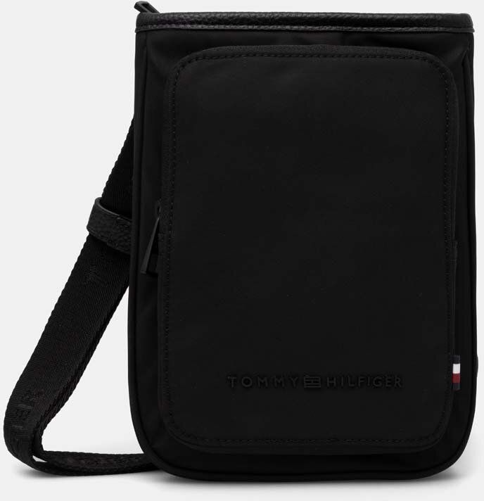Malá taška Tommy Hilfiger čierna farba, AM0AM12683
