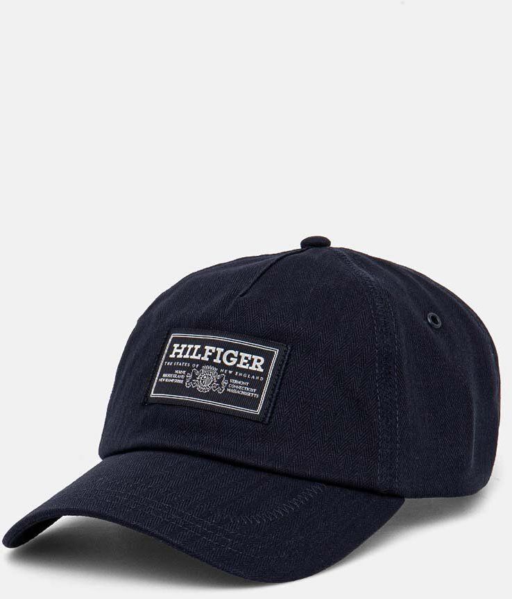 Šiltovka Tommy Hilfiger tmavomodrá farba, s nášivkou, AM0AM12890