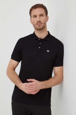 Bavlnené polo tričko Emporio Armani biela farba, jednofarebný, 8N1FQ2 1JTKZ