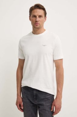 Bavlnené tričko Marc O'Polo DENIM pánske, biela farba, jednofarebné, B61202151060